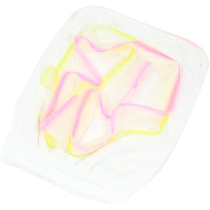 Nylon Fabric Shower Scrub Glove Mitt Orange White